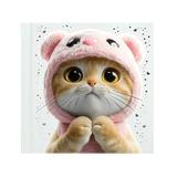 Блокнот 105х105мм 48л. на гребне, клетка, Кот в капюшоне, твердый переплет, глянцевая ламинация, 71919