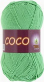 Пряжа Vita Coco 50г/240м (100%хлопок), салатовый 4324