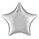 Шар воздушный (фигурный) 18" Звезда, металлик, серебро [1207-0101]