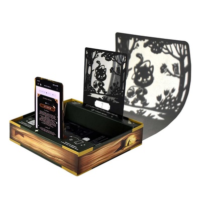 Набор карточек-диафильм для детей 215х205 мм "Волшебный теневой проектор" КОТ В САПОГАХ, +2, 57367