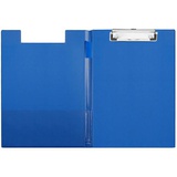 Папка-клипборд A4 (230x315 мм)  deVENTE, усиленная с внутренним карманом, картон толщина 2,5 мм, покрытие ПВХ 150 мкм, ширина прижима 12 см, в пластиковом пакете, синяя 3034047