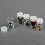 Баночки для хранения мелочей, d= 2,2*3,8 см, 5 шт, (пластик) цвет прозрачный, 2293707