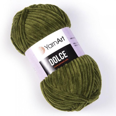 Пряжа YarnArt DOLCE 100г/120м (100% микрополиэстер),  хаки 772