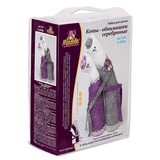 Набор для изготовления игрушки, "Miadolla" C-0104, Коты-обнимашки серебряные, высота изделия 29см, (сложность ***), в пластиковой сумочке,14+