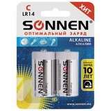Батарейка C (LR14) 1.5 В, алкалиновая, BC2 ( блистер 2шт.) SONNEN