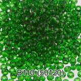 Бисер стеклянный GAMMA 5гр прозрачный, темно-зеленый, круглый 10/*2,3мм, 1-й сорт Чехия, B110 (50120)