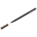 Ручка капиллярная Faber-Castell "Grip Finepen"  0,4 мм, коричневая, трехгранная,  151680
