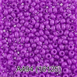 Бисер стеклянный GAMMA 5гр сиреневый непрозрачный "керамический" со средним блеском, круглый 10/*2,3мм, 1-й сорт Чехия, А494(16125)