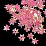 Пайетки 15мм голографические Цветочки, №029 - розовый 10г, TBY-FLK462-029