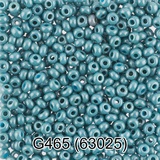 Бисер стеклянный GAMMA 5гр непрозрачный с цветным глянцевым покрытием, серо-бирюзовый, круглый 10/*2,3мм, 1-й сорт Чехия, G465 (63025)