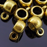 Бейл круглый металл 9х6х4мм цв. античное золото 20шт. УТ1789