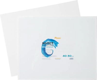 Холст грунт акварельный на картоне Pinax 40х50см, 100% хлопок, 260 г/м мелкое зерно, 11.4050-W