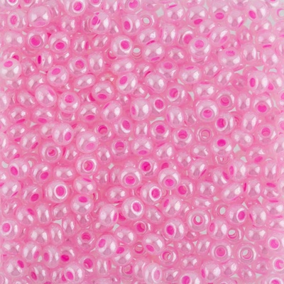 Бисер стеклянный GAMMA 5гр жемчужный, розовый, круглый 10/*2,3мм, 1-й сорт Чехия, A041 (37177)
