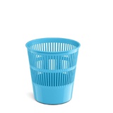 Корзина для бумаг  9л ErichKrause® Pastel, круглая, сетчатая пластиковая, голубой, ЕК55925