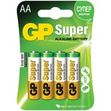 Батарейка LR6 GP Super аlkaline АА  комплект 4шт., GP 15A-2CR4