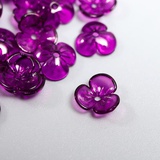 Шляпки для бусин пластиковые прозрачный фиолетовый, 0,4х1х1 см, 50шт.  [5340812]
