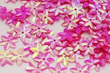 Пайетки 15мм голографические Цветочки, №028 - ярко-розовый 10г, TBY-FLK462-028