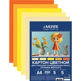 Картон цветной 2х-сторонний тонированный А4 5л. оттенки желтого, deVENTE. Hobby Creative, 250 г/м², пакет с европодвесом  [8114535]