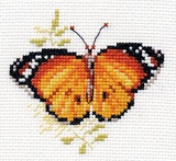 Набор для вышивания Алиса Яркие бабочки. Оранжевая. 9х8см [0-148]