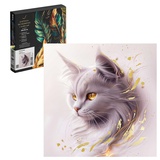 Картина по номерам (на подрамнике) с поталью 30х30см Золотая кошка 71276 