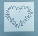 Трафарет пластик "Сердце из сердечек" 13х13 см,  [2513902]