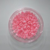 Стеклянный бисер 25г (крупный) непрозрачный светло-розовый (Б010)