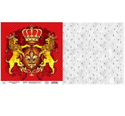 Бумага д/скрапб. Королевский шик Герб 29,5х29,5см 160гр/м,  [892128]