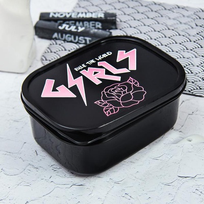 Ланч-бокс (пластик) 500 мл, "Girls", (прямоугольный), 3784238