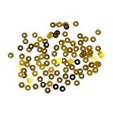 Пайетки плоские голографические Астра, 3 мм, 10г, золото, в пластиковом пакете с блистерным подвесом, [А1]