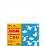 Белый картон мелованный А4 8л. deVENTE. Зайчата, 200 г/м2, в пластиковом пакете, 8040786