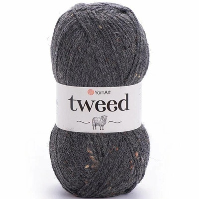 Пряжа Yarnart Tweed 100г/280м (30% шерсть, 5% вискоза, 65% акрил), темно-серый  225