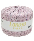 Пряжа Lanoso PARLA 25г/217м (75% люрекс 25% пайетки),  лаванда с серебряными пайетками, 3151
