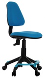Кресло детское без подлокотников KD-4F/TW-55, ткань: сетка голубая, с подставкой для ног ( до 100кг )