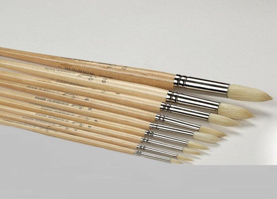 Кисть щетина №02, овальная, Сонет 6мм длинная ручка покр.лаком,  [DK10020/02]