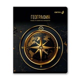 Тетрадь предметная 48л. клетка Золотая коллекция - География, со справочным материалом, тиснение золотой фольгой, [Т145_01325]