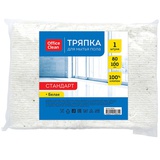 Тряпка для мытья пола 80х100см "Стандарт", хлопок 100%, светлое ХПП, плотность 200 г/м2, индивид. упаковка, OfficeClean 246346