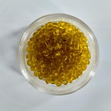 Стеклянный бисер 25г (крупный) прозрачный желтый (Б024)
