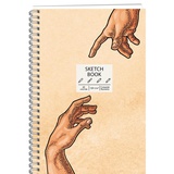 Скетчбук А5 60л. на гребне, Sketchbook. Handmade, бумага офсет 120г/м2, твердая обложка, ламинация soft touch, (ТС5605068)