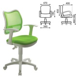 Кресло CH-W797//SD/TW-18, ткань: сетчатая, салатовая, белый пластик ( до 120кг )