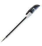 Ручка гелевая 0,5мм черная Flair "Hydral", прозрачный корпус, [F-853/черн.]