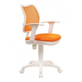 Кресло CH-W797//OR/TW-96-1 ткань: сетчатая, оранжевая, белый пластик ( до 120кг )