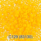Бисер стеклянный GAMMA 5гр непрозрачный, ярко-желтый, круглый 10/*2,3мм, 1-й сорт Чехия, С129 (83130)