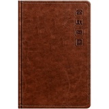 Телефонная книга А7 64л. ВЫРУБНОЙ АЛФАВИТ, BG "Nebraska. Brown", кожзам, коричневый [Pb7_63336]