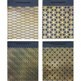 Пакет подарочный 26 х32 х10 см, deVENTE Black & Gold, (микс), вертикальный, тиснение фольгой, бумага 210 г/м², ассорти 4 дизайна, 9041410