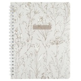 Тетрадь 80л. клетка на гребне  Цветочный паттерн, пластиковая обложка, мелованный картон, 73368