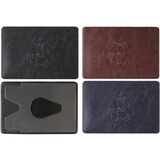 Обложка для карт и пропусков "deVENTE" 64x96 мм, с вырубкой, искусственная кожа, ассорти 3 цвета (бордовый, синий, черный), 1031916
