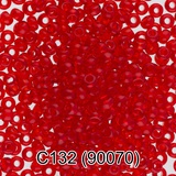 Бисер стеклянный GAMMA 5гр прозрачный, красный, круглый 10/*2,3мм, 1-й сорт Чехия, С132 (90070)