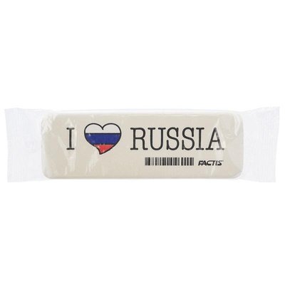 Резинка стирательная FACTIS I Love Russia. 140х44,5х9мм, мягкий, из нутурального каучука, GE18