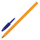 Ручка шариковая 0,8мм синяя BIC "Orange", линия письма 0,3 мм, корпус оранжевый 8099221