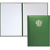 Папка адресная deVENTE, А4, бумвинил, зеленая, с нанесением, Герб РФ, 3078601
